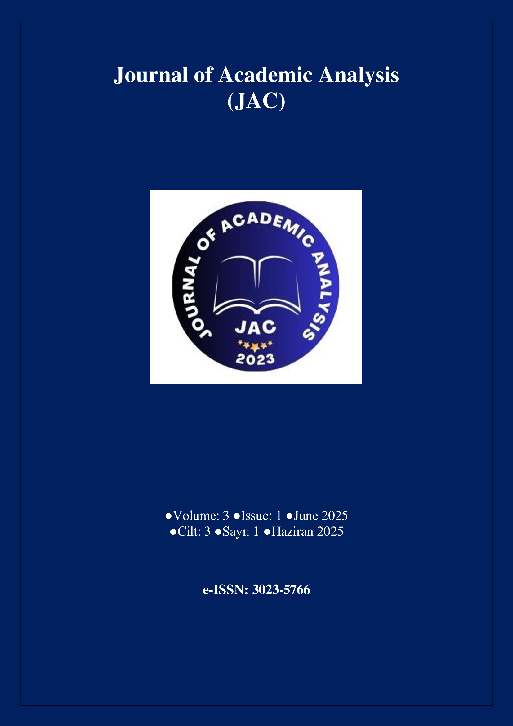 					Cilt 3 Sayı 1 (2025): JAC 3(1) Gör
				